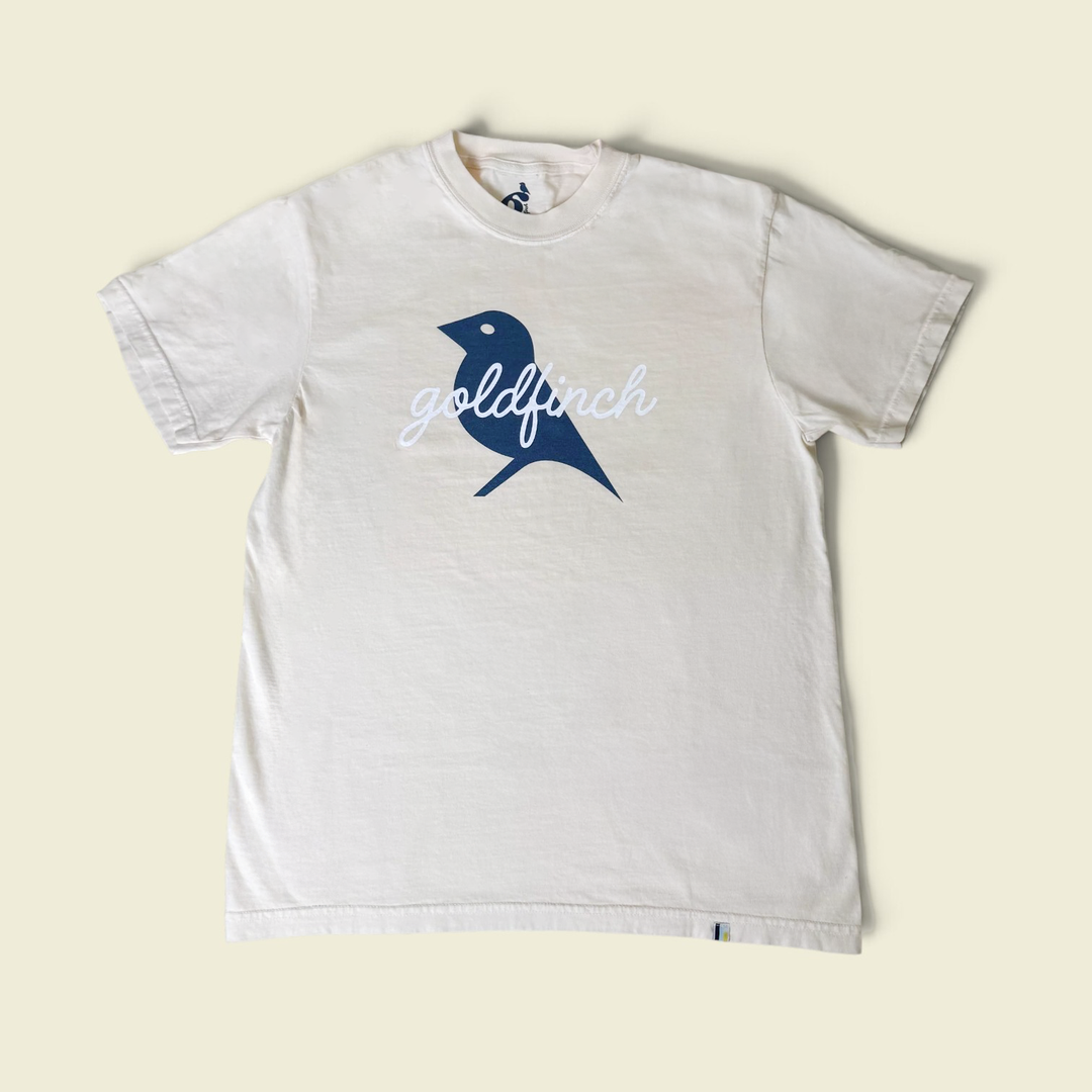 FLOW NAVY BIRD SCRIPT T-SHIRT