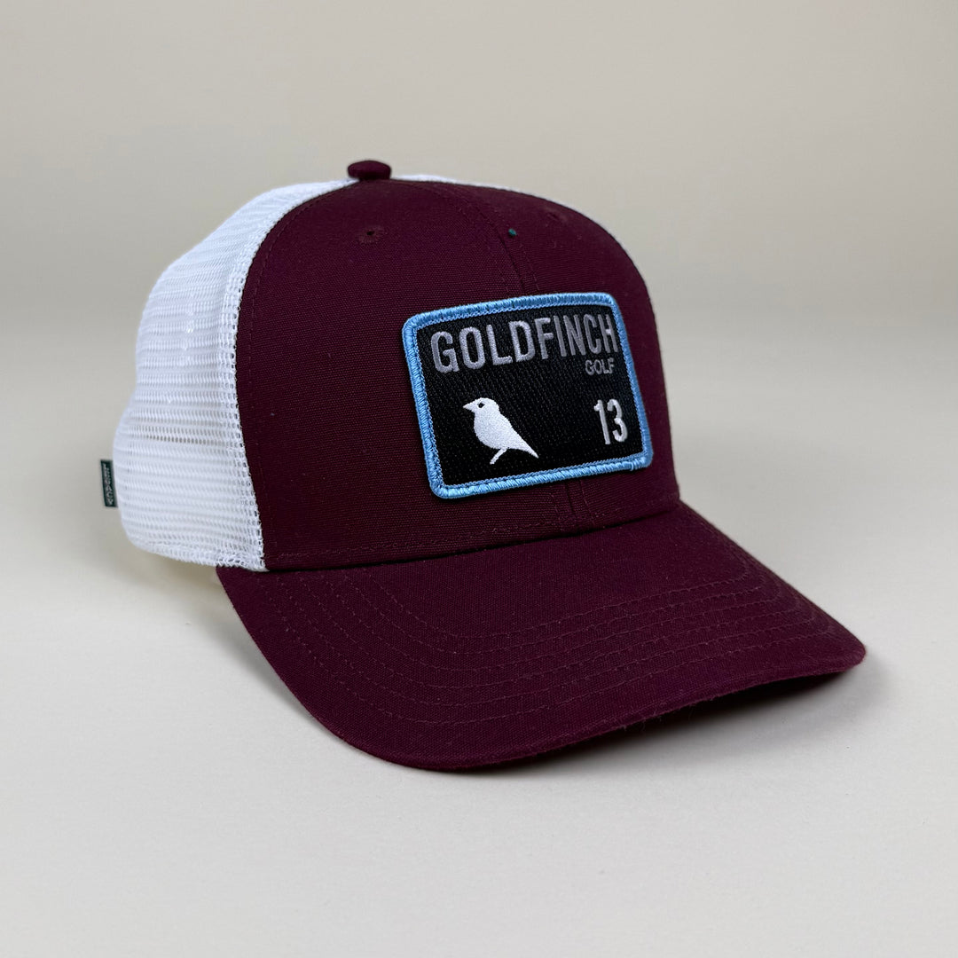 MAROON RISE BLACK 13 MESH BACK HAT