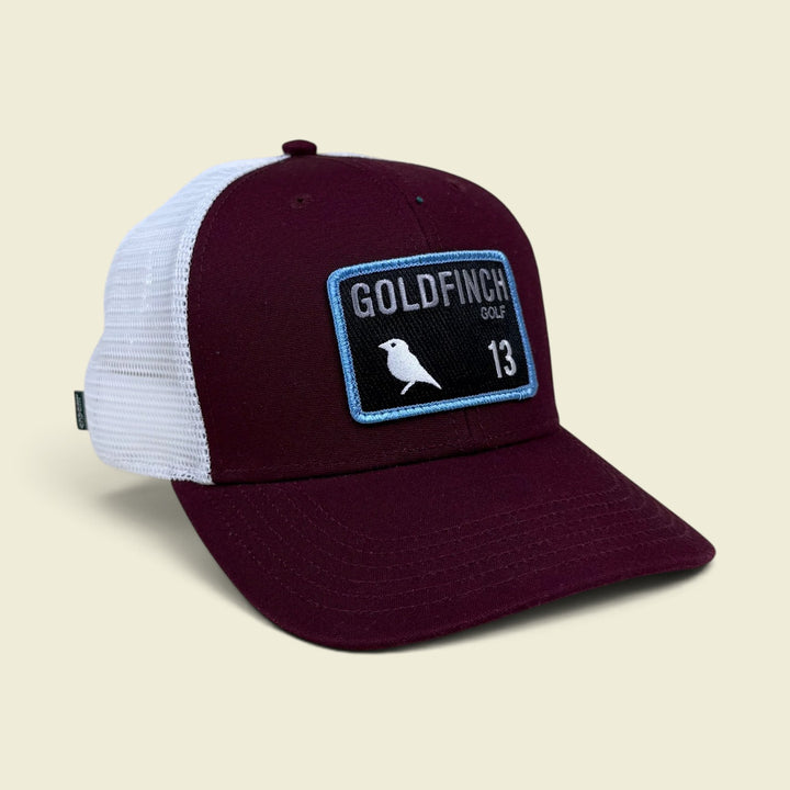 MAROON RISE BLACK 13 MESH BACK HAT